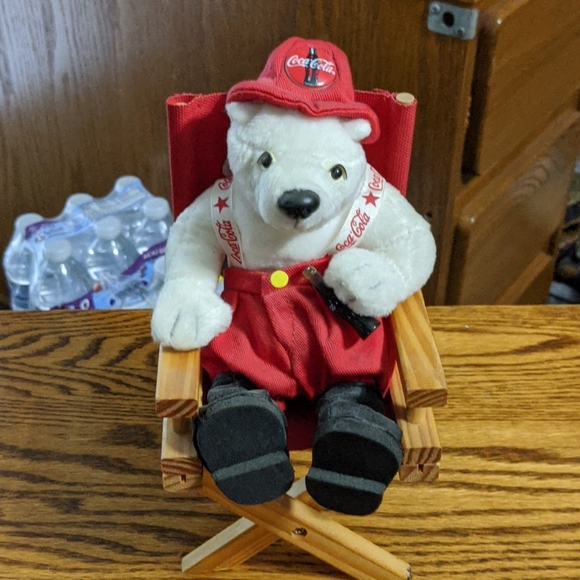 Coca-cola beanie bear directors chair